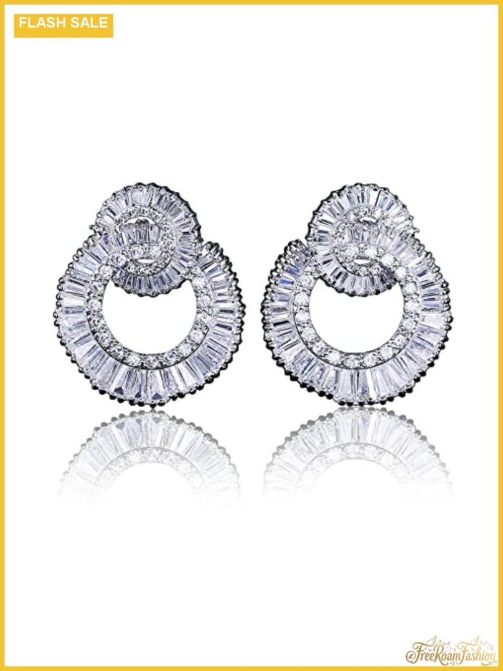 Rhinestone Dangle Drop Earrings Alloy Metal Pierced Statement Jewelry
